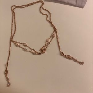 Rose gold Kendra Scott lariat necklace